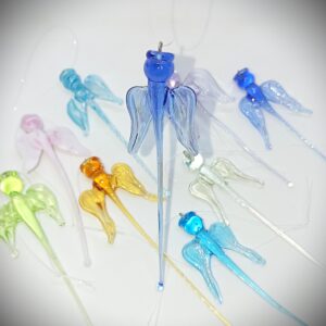 Alternative view of Olvasztott üvegangyal - 3 db - Ametiszt