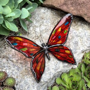 Alternative view of Tiffany pillangó- piros-színes
